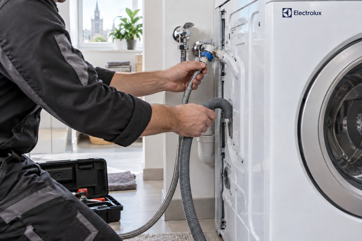 Установка стиральных машин Electrolux