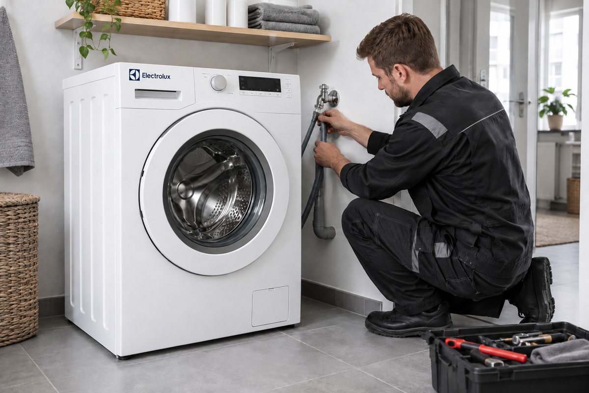 Установка стиральных машин Electrolux